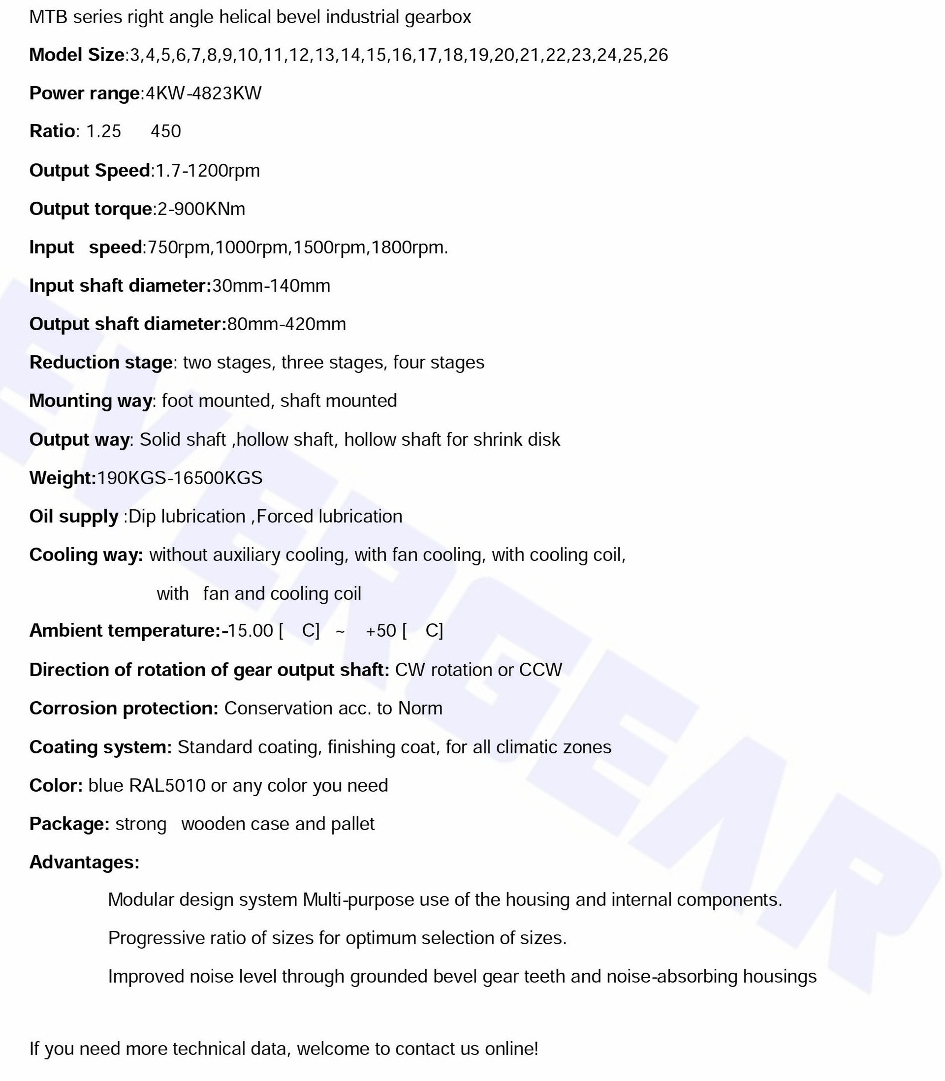 EF Series Helical Parallel Shaft Gear Reducer